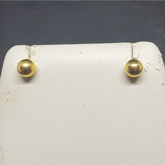 Gold Tone Stud Earrings  - Picture 1 of 3